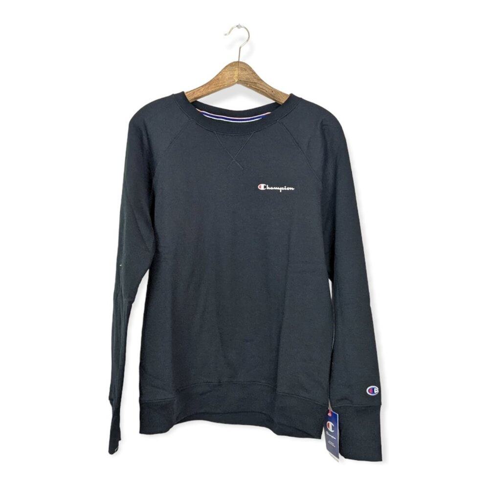 NWT Champion Black Athletic Powerblend Crewneck Sweatshirt